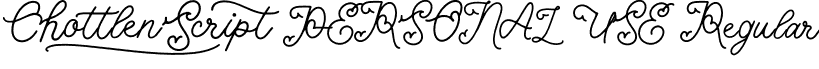 Chottlen Script PERSONAL USE Regular font - chottlenscriptpersonaluseregular-bw2n5.otf