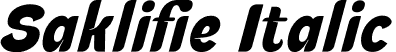 Saklifie Italic font - Saklifie-Italic.otf