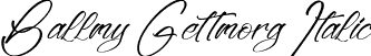 Ballmy Gettmorg Italic font - Ballmy-Gettmorg-Italic.otf