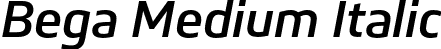 Bega Medium Italic font - Bega-MediumItalic.otf