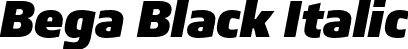 Bega Black Italic font - Bega-BlackItalic.otf