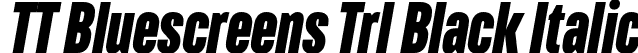 TT Bluescreens Trl Black Italic font - TT-Bluescreens-Trial-Black-Italic.otf