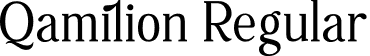 Qamilion Regular font - Qamilion.otf