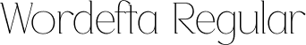 Wordefta Regular font - Wordefta.otf