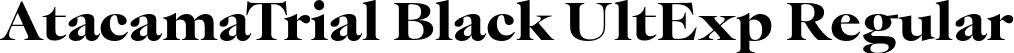 AtacamaTrial Black UltExp Regular font - AtacamaTrial-UExBlkContrast.otf