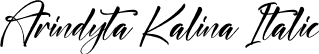 Arindyta Kalina Italic font - Arindyta-Kalina-Italic.otf