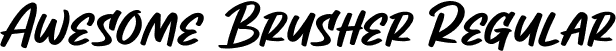 Awesome Brusher Regular font - awesomebrusher-0w9x9.ttf