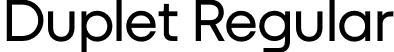 Duplet Regular font - Duplet-Regular.otf