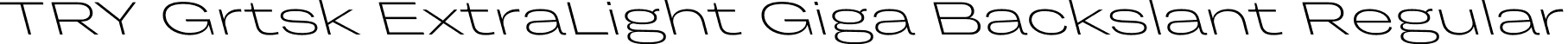 TRY Grtsk ExtraLight Giga Backslant Regular font - TRYGrtsk-ExtraLightGigaBackslant.ttf