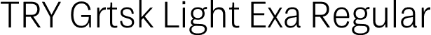 TRY Grtsk Light Exa Regular font - TRYGrtsk-LightExa.ttf