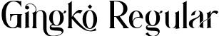 Gingko Regular font - ginko.ttf