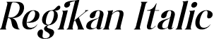 Regikan Italic font - Regikan-Italic.otf