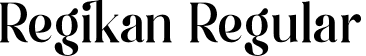 Regikan Regular font - Regikan.otf