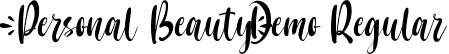 Personal Beauty Demo Regular font - PersonalBeautyDemoRegular.ttf