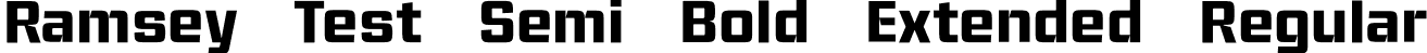 Ramsey Test Semi Bold Extended Regular font - RamseyTest-SemiBoldExtended.otf