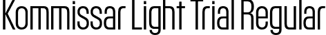 Kommissar Light Trial Regular font - Kommissar-Light-Trial.otf