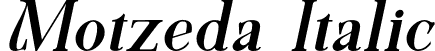 Motzeda Italic font - Motzeda-Italic demo.otf