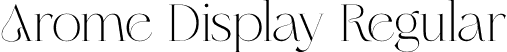 Arome Display Regular font - Arome Display.otf