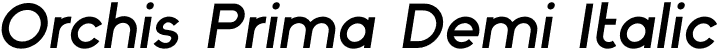 Orchis Prima Demi Italic font - OrchisPrima-DemiItalic.otf