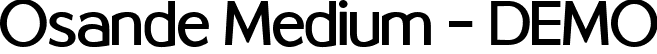 Osande Medium - DEMO font - Osande - Medium DEMO.ttf