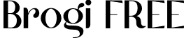 Brogi FREE font - BrogiFREE.otf