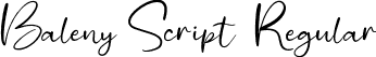 Baleny Script Regular font - Baleny Script Regular.otf