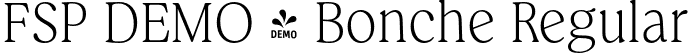 FSP DEMO - Bonche Regular font - Fontspring-DEMO-bonche-regular.otf