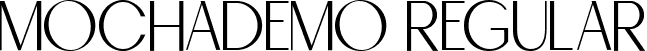 MochaDemo Regular font - MochaDemo-rg1XB.ttf