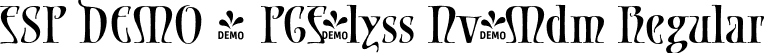 FSP DEMO - PGF-lyss Nv-Mdm Regular font - Fontspring-DEMO-pgf-elyss-nouveau-medium.otf