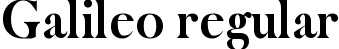 Galileo regular font - Galileo-regular.ttf