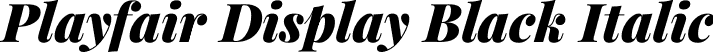 Playfair Display Black Italic font - PlayfairDisplay-BlackItalic.ttf