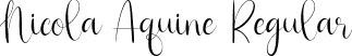 Nicola Aquine Regular font - Nicola Aquine.ttf