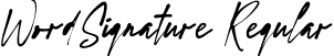 WordSignature Regular font - WordSignature.ttf