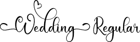 Wedding Regular font - Wedding.otf