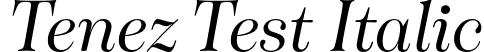 Tenez Test Italic font - TenezTest-Italic.otf