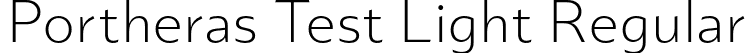 Portheras Test Light Regular font - PortherasTest-Light.otf