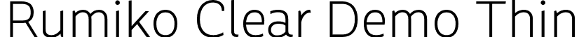 Rumiko Clear Demo Thin font - RumikoClearDemo-Thin.otf