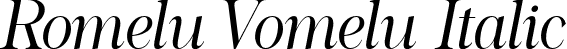 Romelu Vomelu Italic font - RomeluvomeluItalic-2Owdw.otf