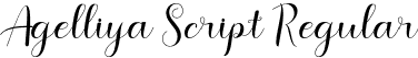 Agelliya Script Regular font - agelliya.otf