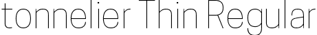 tonnelier Thin Regular font - Tonnelier-Thin.ttf