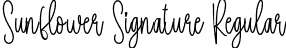 Sunflower Signature Regular font - Sunflower Signature.ttf