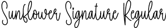 Sunflower Signature Regular font - Sunflower Signature.otf