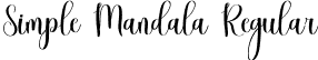 Simple Mandala Regular font - Simple Mandala.otf