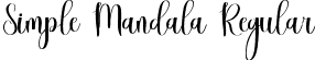 Simple Mandala Regular font - Simple Mandala.ttf