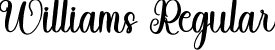 Williams Regular font - Williams.ttf