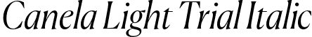 Canela Light Trial Italic font - Canela-LightItalic-Trial.otf