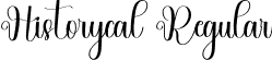 Historycal Regular font - Historycal.otf