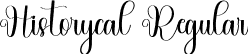 Historycal Regular font - Historycal.ttf