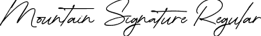 Mountain Signature Regular font - MountainSignature-lgWJZ.ttf