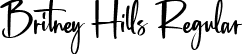 Britney Hills Regular font - Britney Hills.ttf